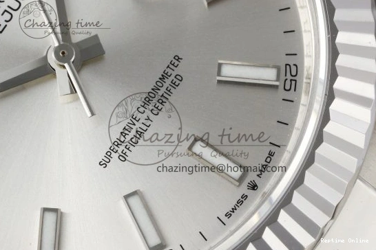 0404 DateJust 41 SS Fluted Bezel KING 1:1 Best Edition 904L Steel Silver Dial on Oyster Bracelet VR Sustainable 2222